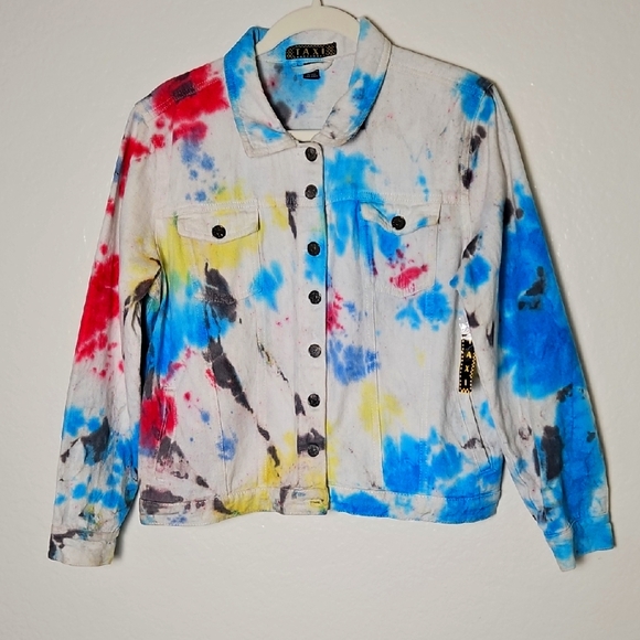 Taxi Tie-Dye Jean Jacket - Picture 1 of 7